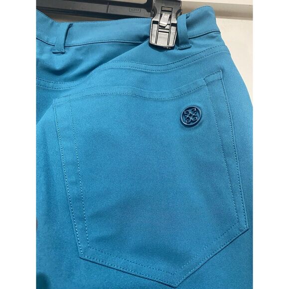 G/Fore Tour 5 Pocket Straight Leg Golf Pants 30x32 Stretch Teal Blue Polyester - Picture 5 of 6